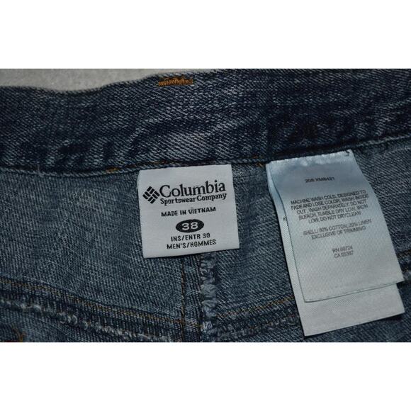 Columbia Jeans Size 38 X 30 Mens Baggie Straight Fit Blue Cotton Denim - Picture 7 of 10